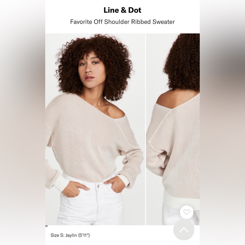 Women's Off-Shoulder Cream Sweater